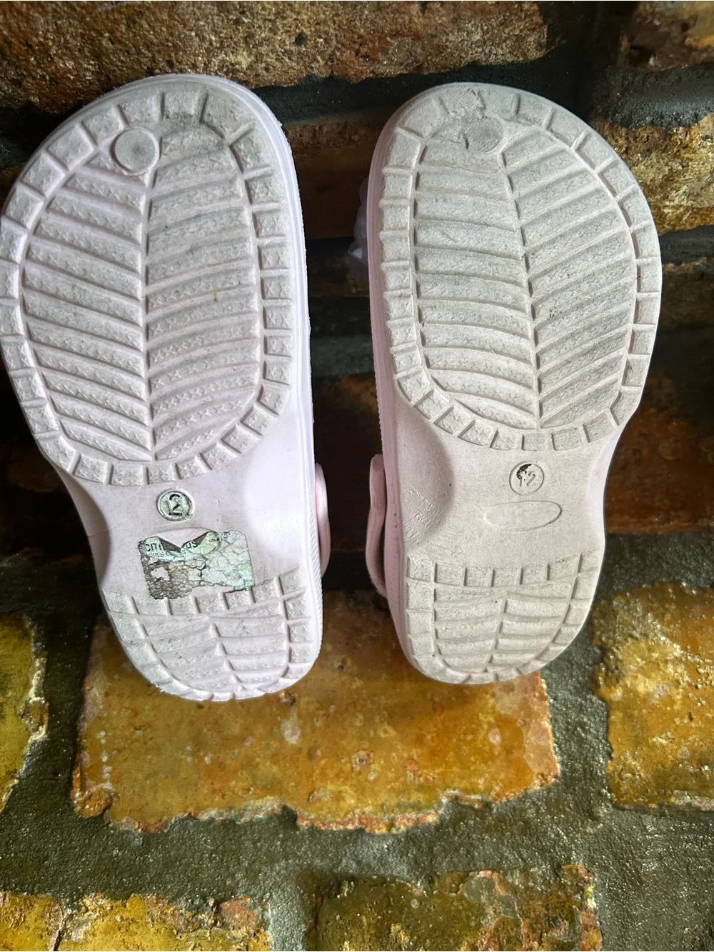 Crocs sandals.